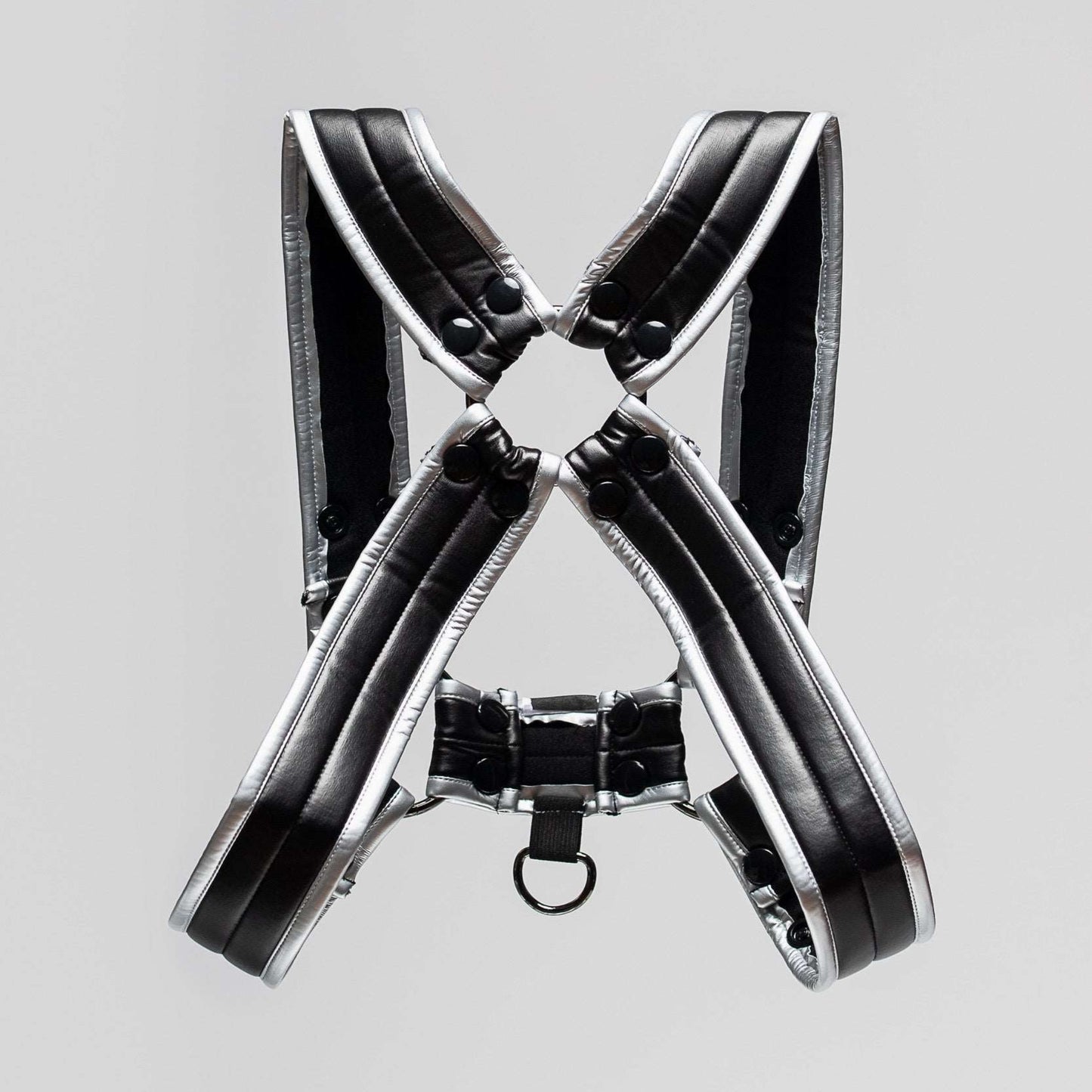 Commander Harness in Silver back view