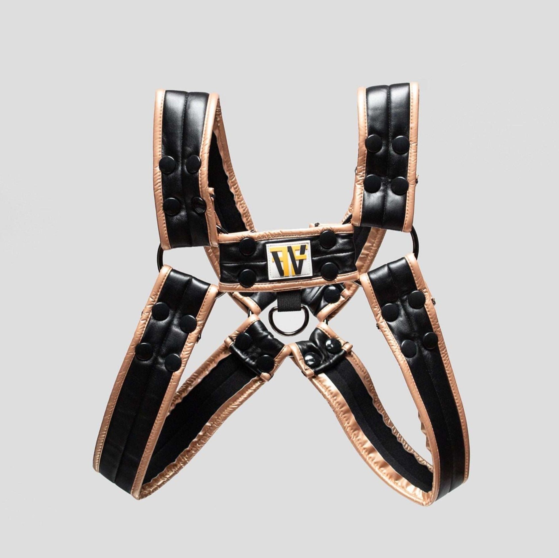 The Dominator Men's Chest Harness in Gold