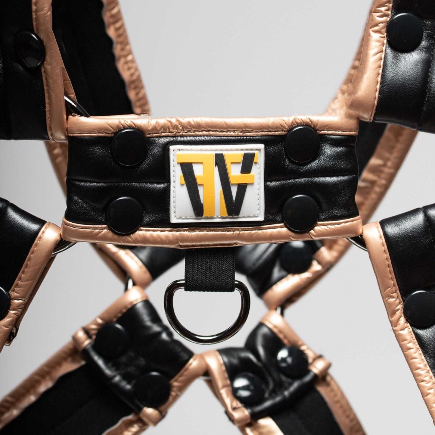 The Dominator Men's Chest Harness in Gold