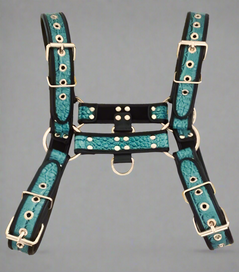 Aqua Luxe Crocodile Bulldog Harness