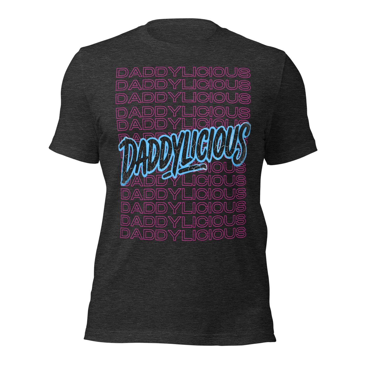 Gray t-shirt with text on a white background